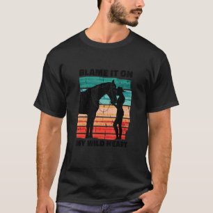 Camiseta Cavalo Coração Selvagem Culpe Meu Coração Selvagem