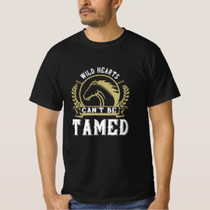 Camiseta Cavalo - Corações Selvagens Não Podem Ser Domestic