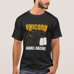 Camiseta Cavalo Corredor De Barril Rodeio Unicórnio Corrida