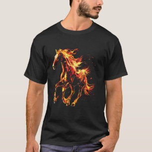 Camiseta Cavalo Correndo Cavalos Selvagens Design Gráfico