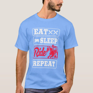 Camiseta Cavalo Correndo Jockey Comendo Cavalo Cavalo Repet