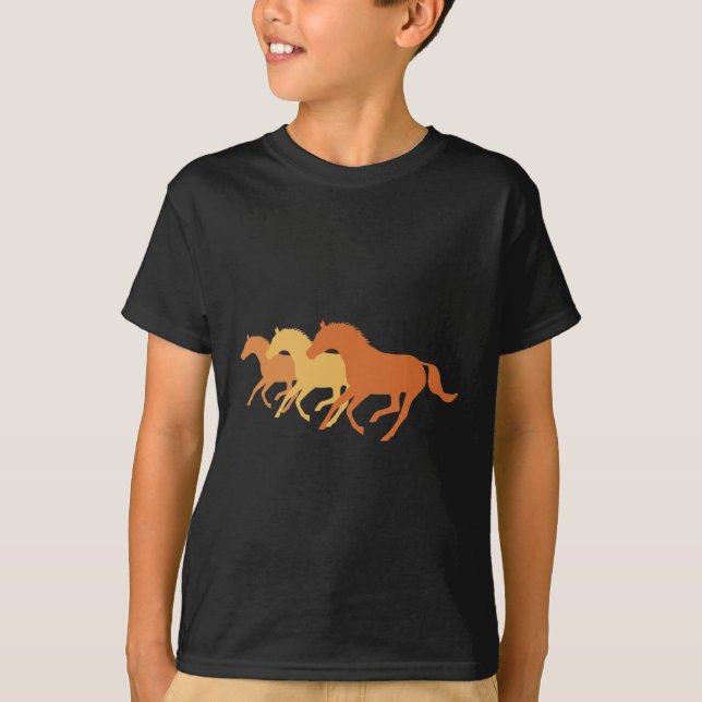 Camiseta Cavalo Corrente (Laranja) (Frente)