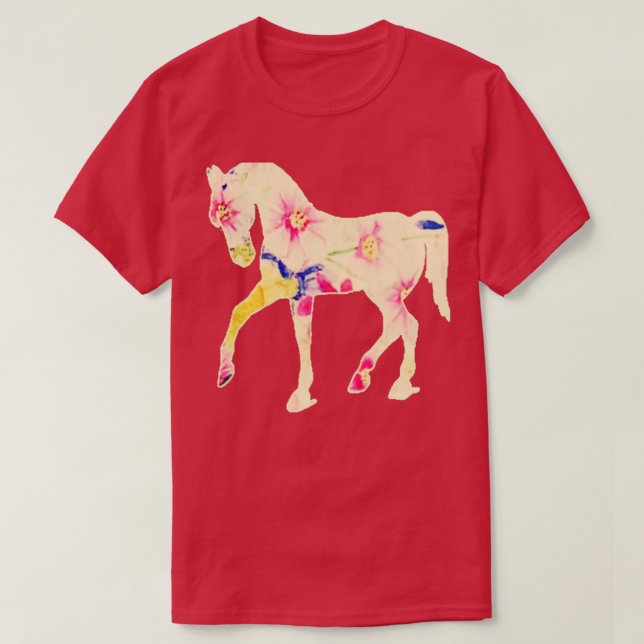 Camiseta Cavalo da flor1 (Frente do Design)