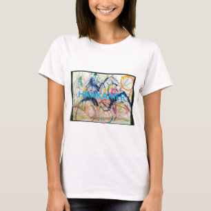 Camiseta Cavalo da Montanha Abstrato Jeff Hankamer Artjunkh