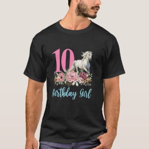 Camiseta Cavalo de 10 anos de aniversário Dez Finalmente 10