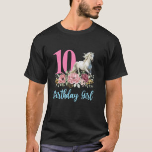 Camiseta Cavalo de Aniversário de 10 Anos Dez Finalmente 10