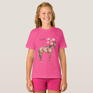 Camiseta Cavalo de Balões Rosa Ocidental