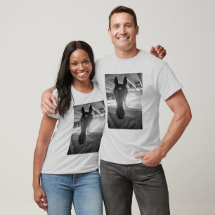Camiseta Cavalo de Barn.Fotografia Preta e Branca