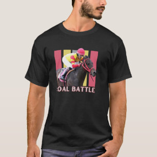 Camiseta Cavalo de Batalha de Carvão, Corrida de Cavalos, D