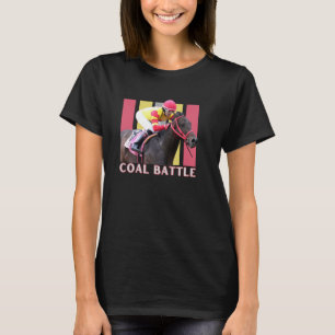 Camiseta Cavalo de Batalha de Carvão, Corrida de Cavalos, D