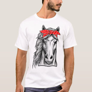 Camiseta Cavalo de Bolinhas Red Bandana - Deixe-Os Saber Vo