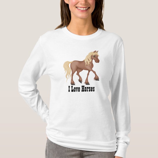 Camiseta Cavalo de Brown escuro (Frente)