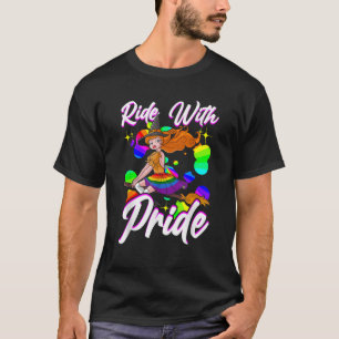 Camiseta Cavalo de Bruxa com Orgulho LGBTQ Gay Lésbica