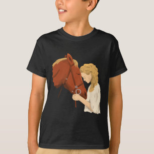 Camiseta Cavalo de Cavalo Equestre Cavalo Ancorado Equestre