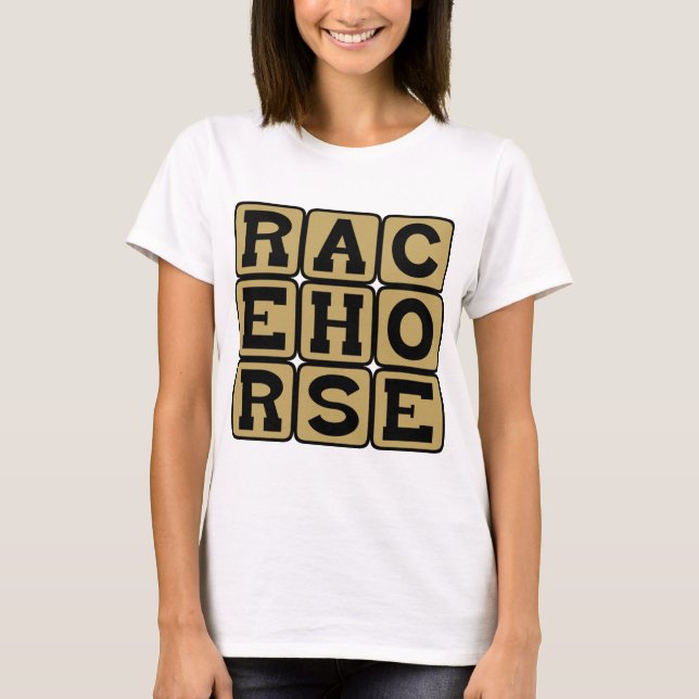 Camiseta Cavalo de corrida, Atleta Equestre (Frente)