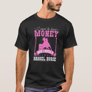 Camiseta Cavalo de Corrida de Barril Citação Rodeio Cowgirl