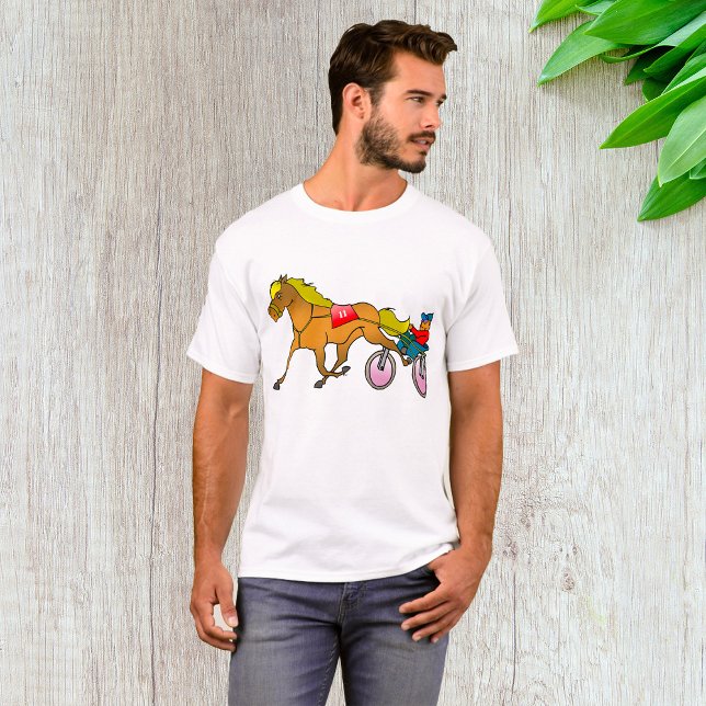 Camiseta Cavalo de Corrida de Harness e Motorista (Criador carregado)