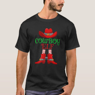 Camiseta Cavalo de Cowboy Ande Funny Cowboy Elf Natal