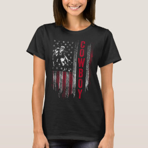 Camiseta Cavalo de Cowboy Mostra Cavalo Cavalo Andando Cava