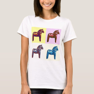 Camiseta Cavalo de Dala do sueco, pop art da suecia, sueco
