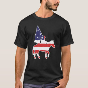 Camiseta Cavalo de Desfile Homem do Rodeio em Cavalo de Des