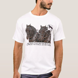 Camiseta Cavalo de esboço do frisão do presunçoso de