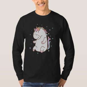 Camiseta Cavalo de fantasia unicórnio gordinho fofinho