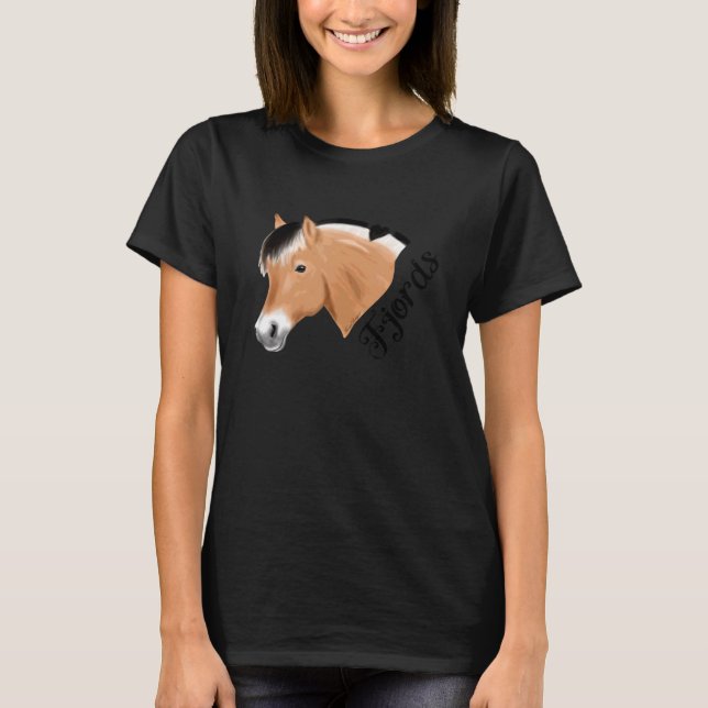 Camiseta Cavalo De Fjord Norueguês Para Fjords Dark Rider (Frente)