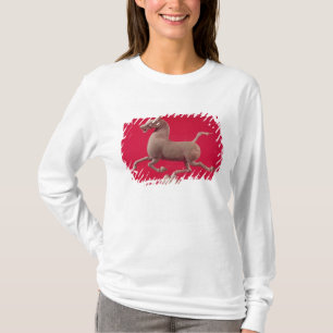 Camiseta Cavalo de galope com o um casco que descansa em a