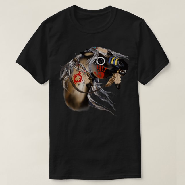 Camiseta Cavalo de Guerra Longa Folga (Frente do Design)