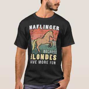 Camiseta Cavalo de haflinger a montar o cavaleiro loiro Haf