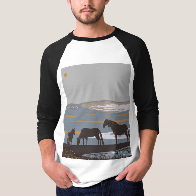 Camiseta Cavalo de Ilha Sable (Frente)