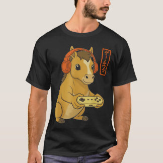 Camiseta Cavalo de jogador japonês Arte Homens Mulheres Men