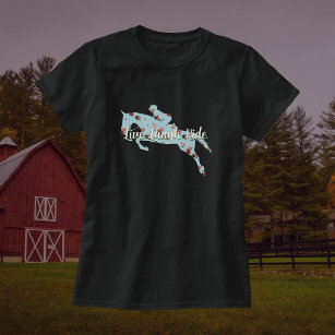 Camiseta Cavalo de Jumper Floral Foco de Corrida Dinâmica P