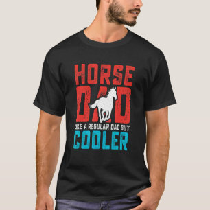Camiseta Cavalo de Mens Pai Regular, Mas Equestre Mais Frio