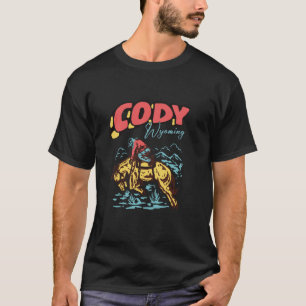 Camiseta Cavalo de Montaria Cowboy Antigo Souvenir Cody Wyo