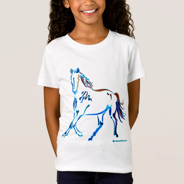 Camiseta Cavalo de muitas cores (Frente)