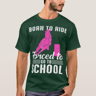 Camiseta Cavalo De nascer Forçado A Ir À Escola Engraçado B