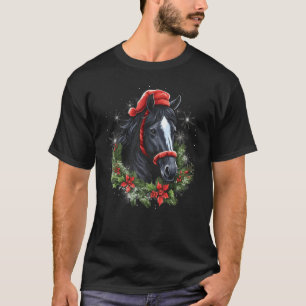 Camiseta Cavalo de Natal Férias de Natal Presente de Natal