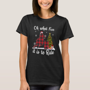Camiseta Cavalo de Natal Oh Que Barrel Racing Equestri