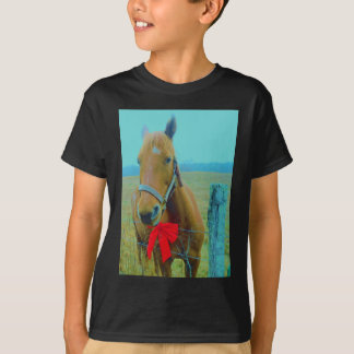 Camiseta Cavalo de Natal retrô