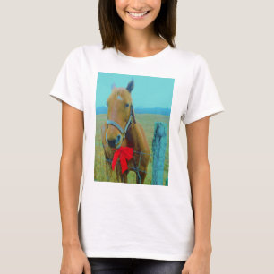 Camiseta Cavalo de Natal retrô