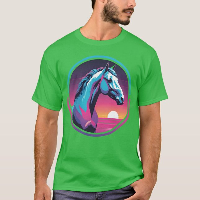 Camiseta Cavalo de onda sintética (Frente)