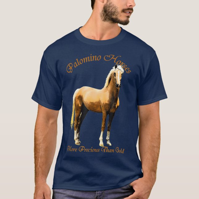 Camiseta Cavalo de Palomino Mais Precioso Que Dourado (Frente)