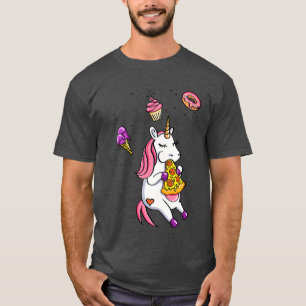 Camiseta Cavalo de pizza mágica com Comida de lixívia Uni