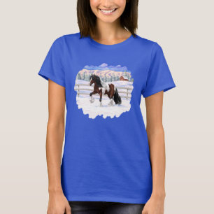Camiseta Cavalo De Rascunho De Vanner Cigano Da Baía De Br