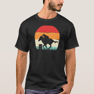 Camiseta Cavalo De Rodeio De Barrel Para Mulheres Adolescen