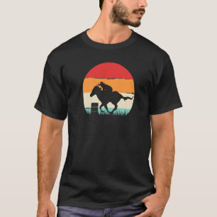 Camiseta Cavalo De Rodeio De Barrel Para Mulheres Adolescen