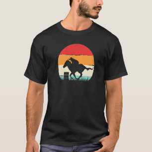 Camiseta Cavalo De Rodeio De Corrida De Barril Para Homens