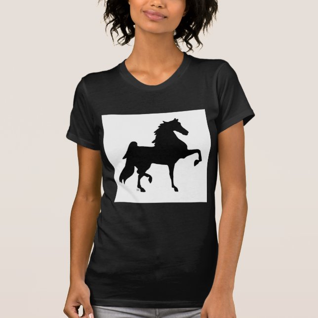 Camiseta Cavalo de Saddlebred do americano (Frente)